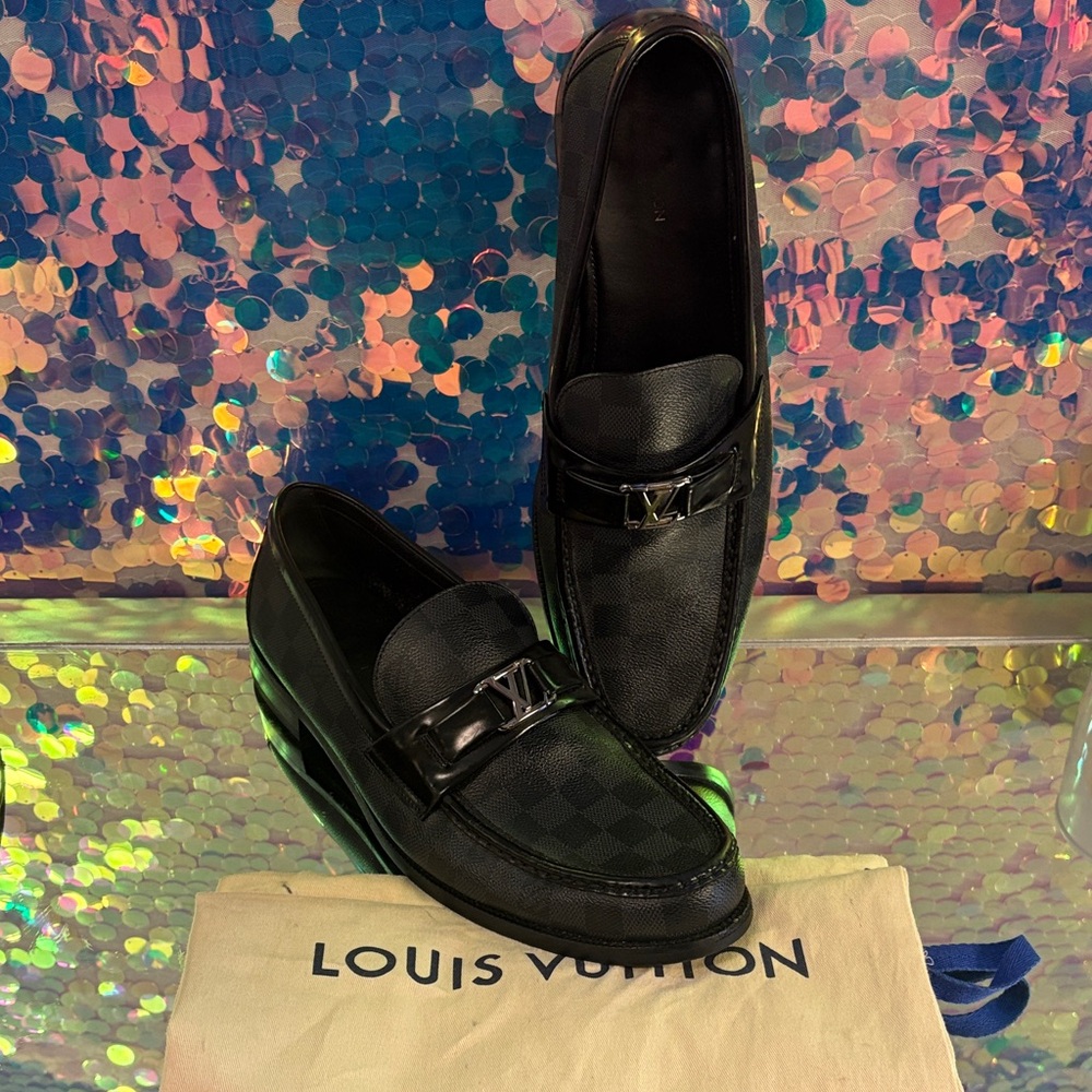 Louis Vuitton Major Loafer Graphite Authentic Size 12